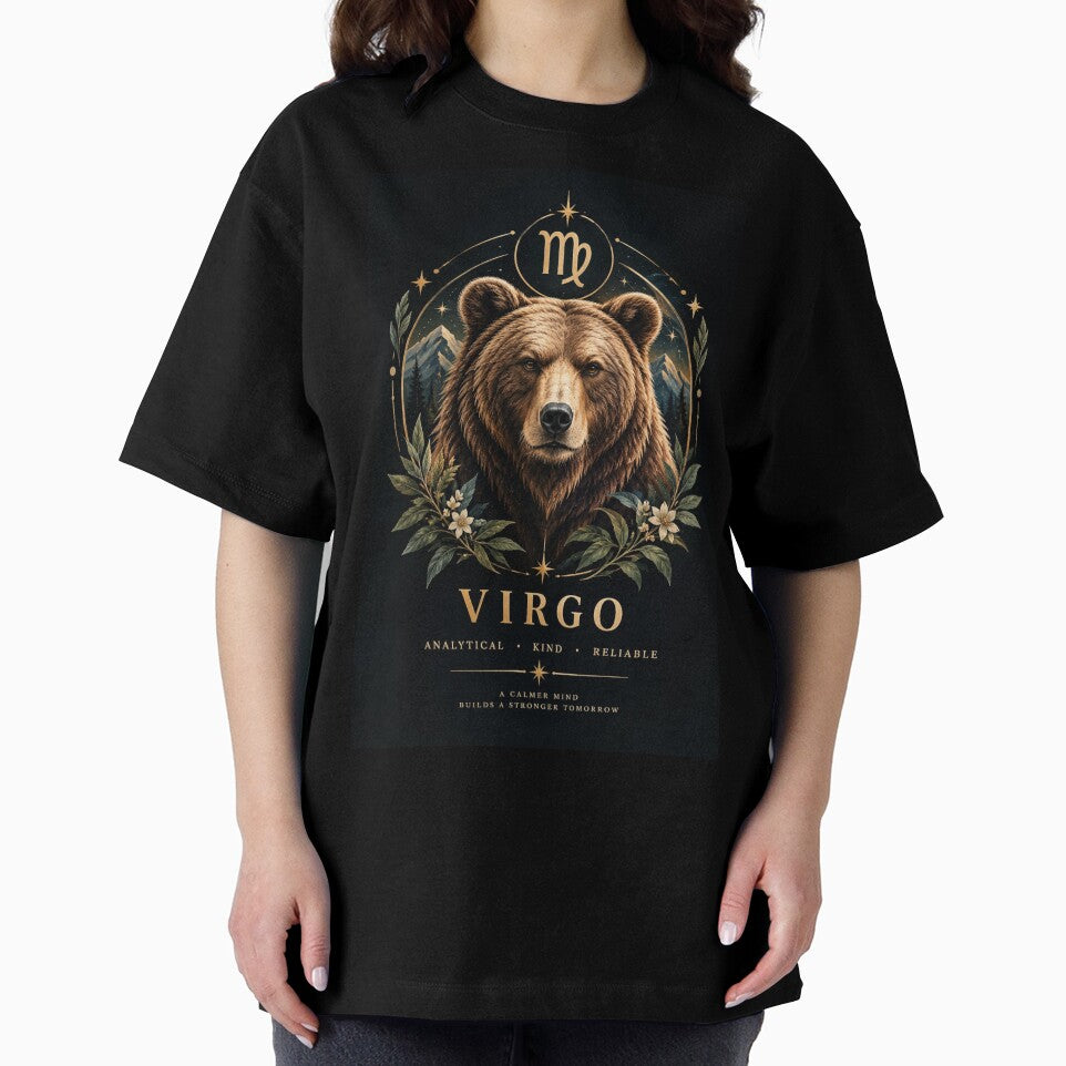 Virgo Zodiac Bear Celestial Astrology Art by varotti