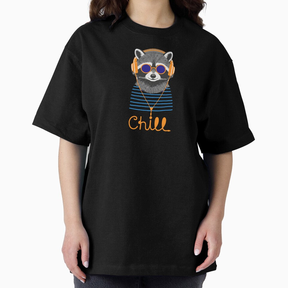 Chill Raccoon With Headphones Illustration by RDesignFactory