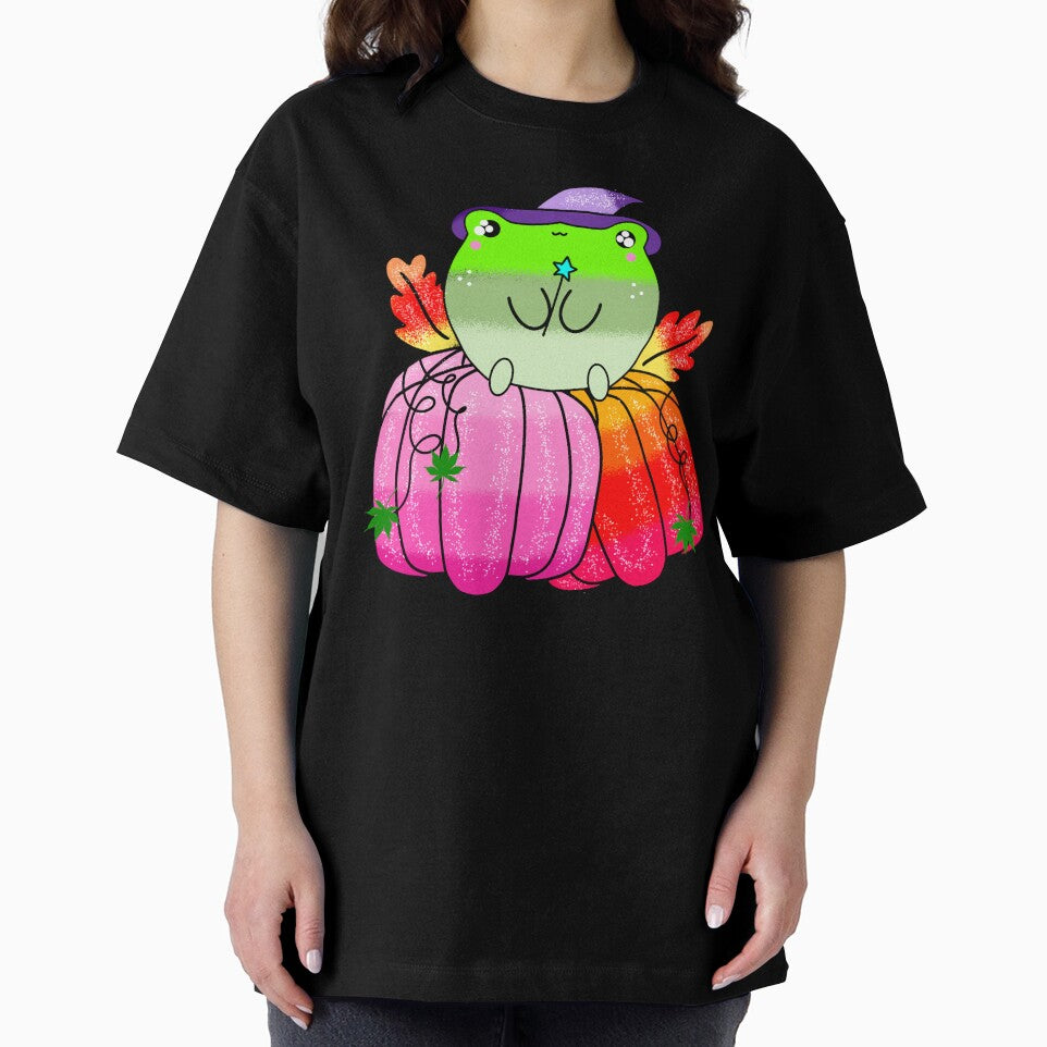 Kawaaii adorable Coolest pumpkin patch halloween frog by Quacktails