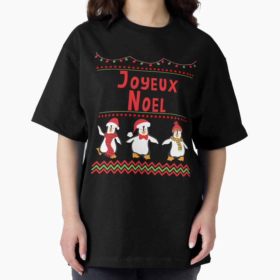 Joyeux Noel Christmas Penguin Holiday Design by SpiritWestDesig