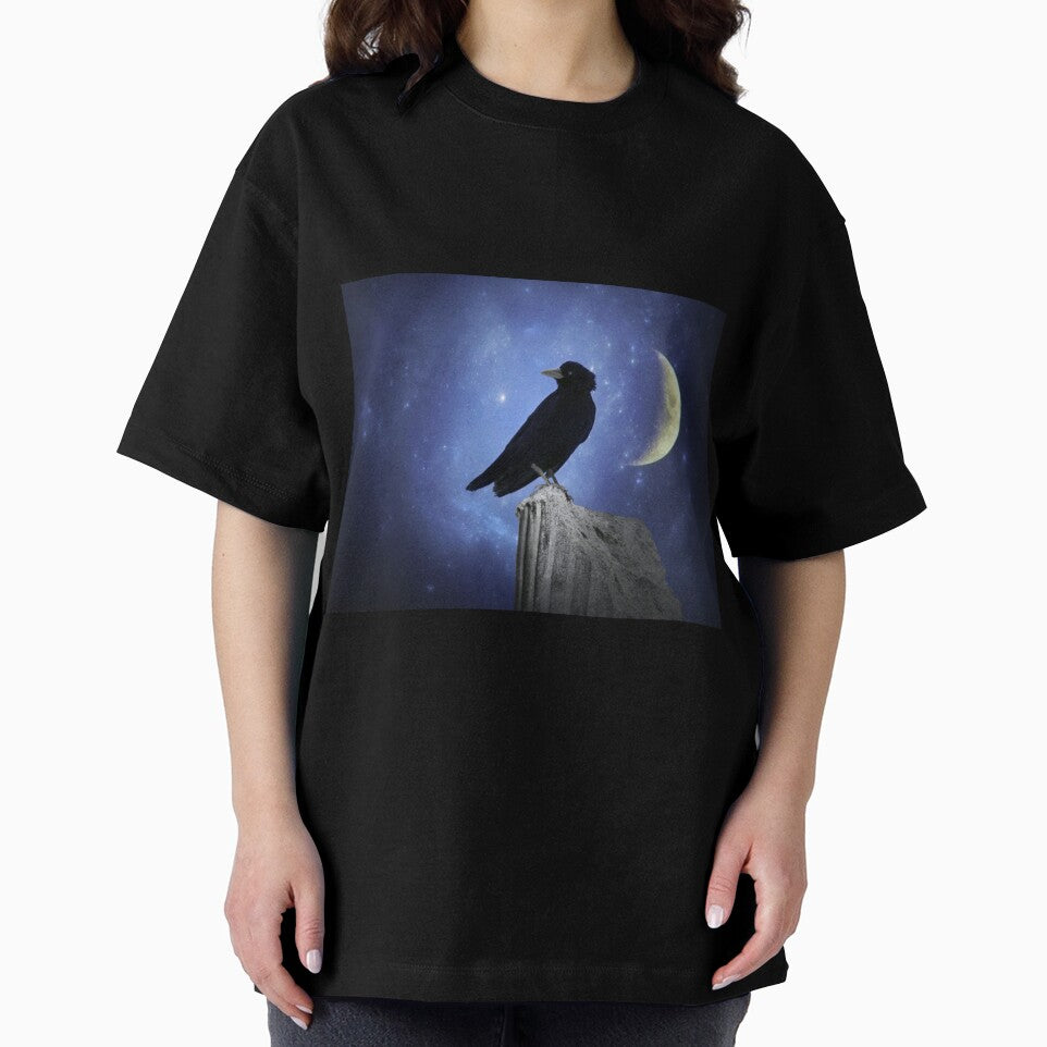 Crow And A Crescent Moon by gothicrow