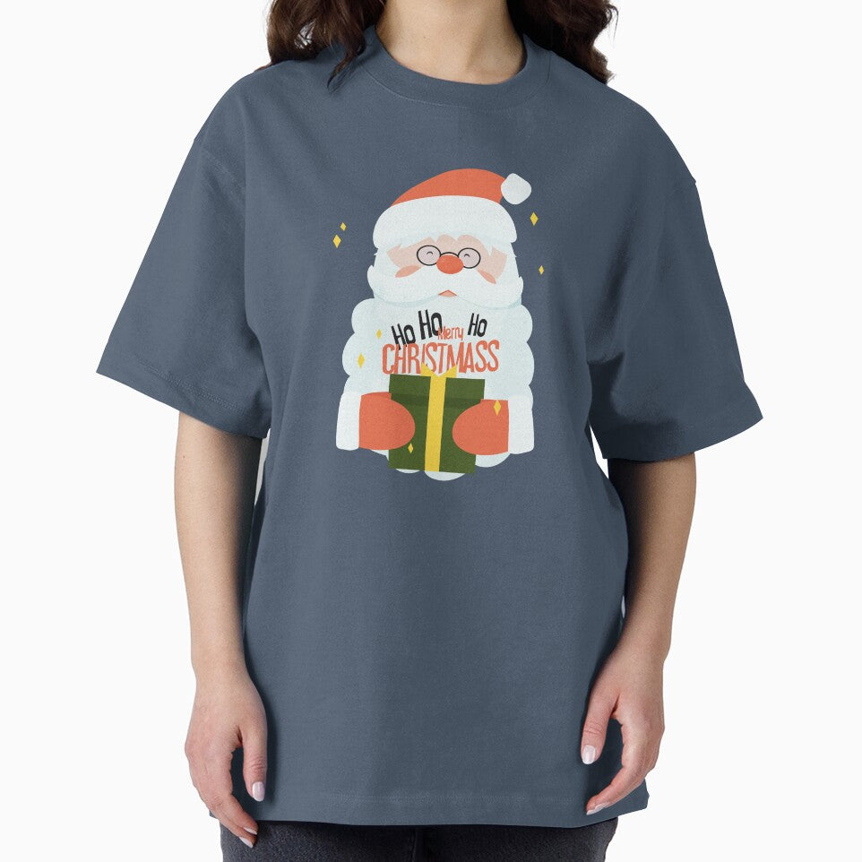 Santa Claus with a gift in a box by Polikarp Okunyuk