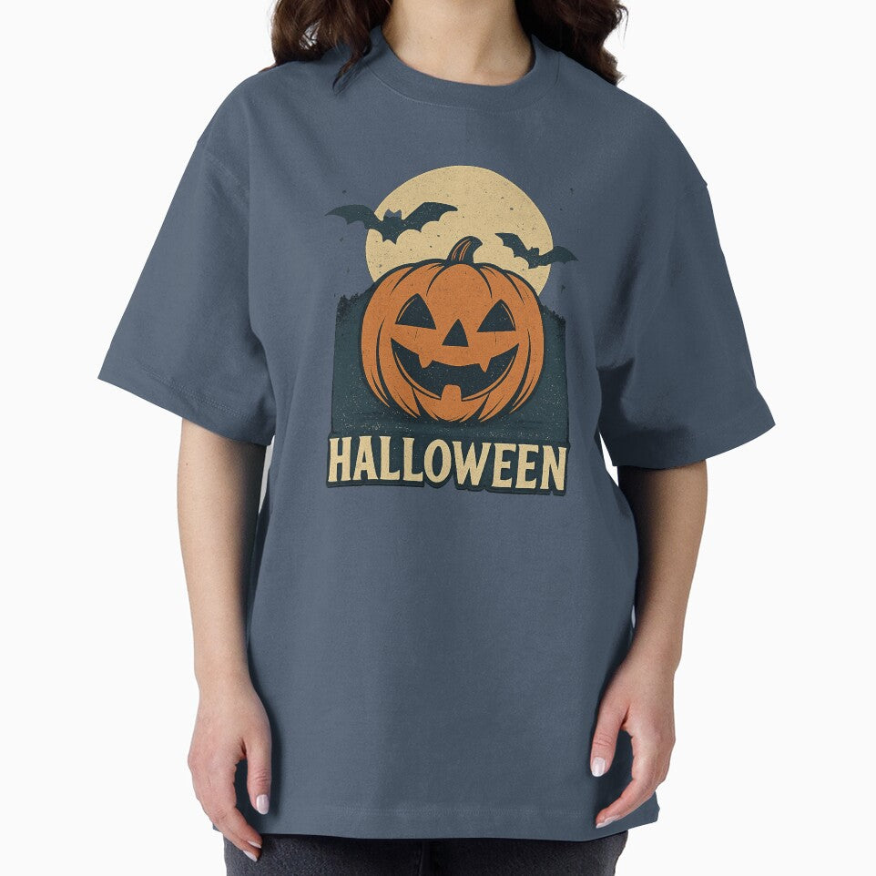 Retro Pumpkin and Moon – A Scarecrow from the Past by © Zenscape Studio 2025