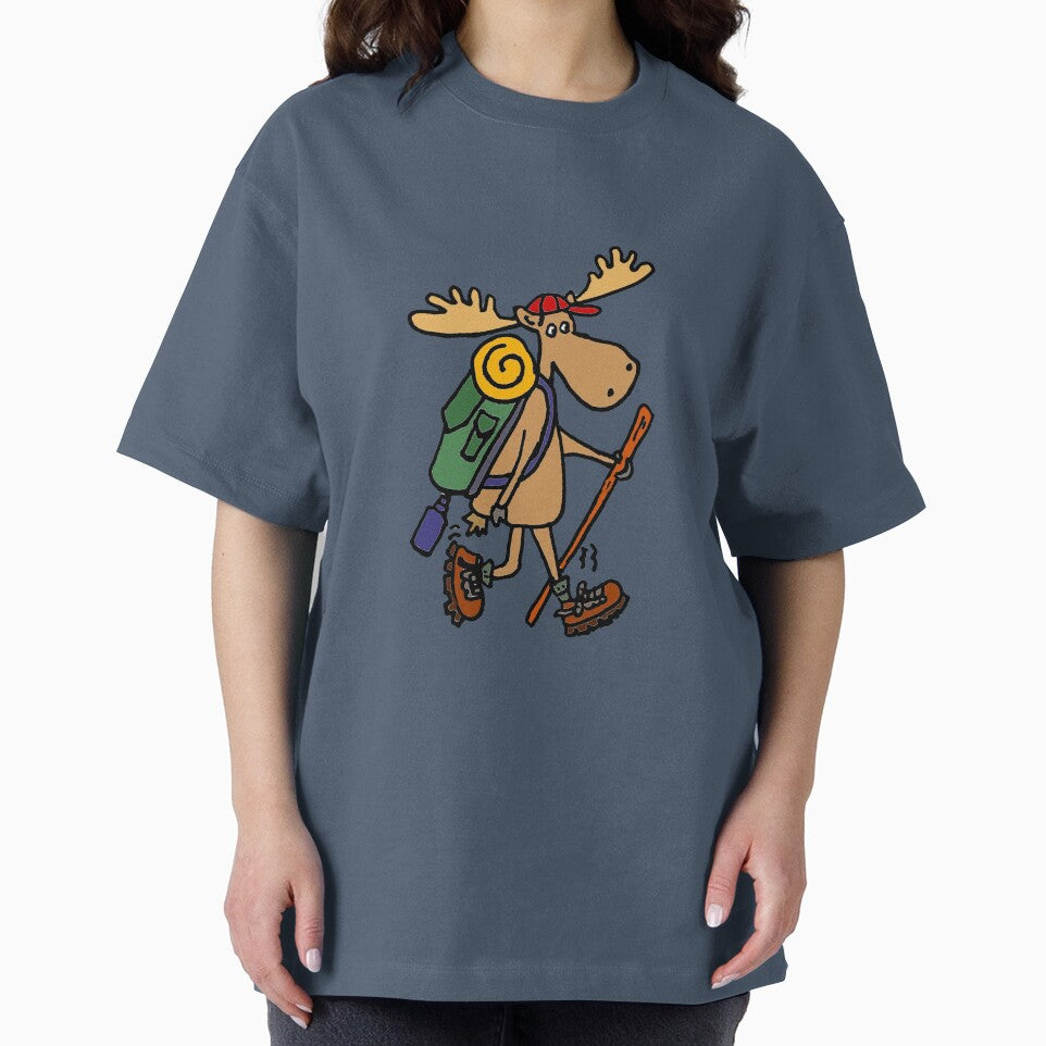 Funny Cool Moose Hiker by Nature's Fancy