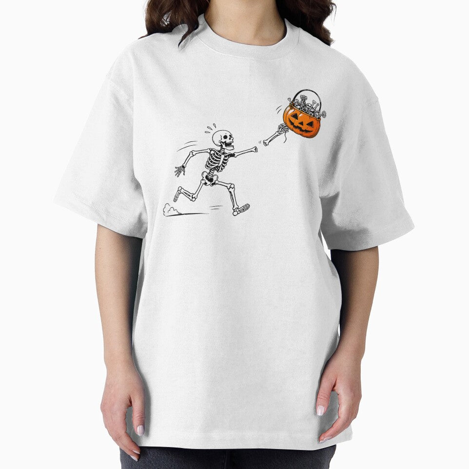 Skeleton Lost Pumpkin - Dark Humor Gothic Halloween by CatiaStudioArt