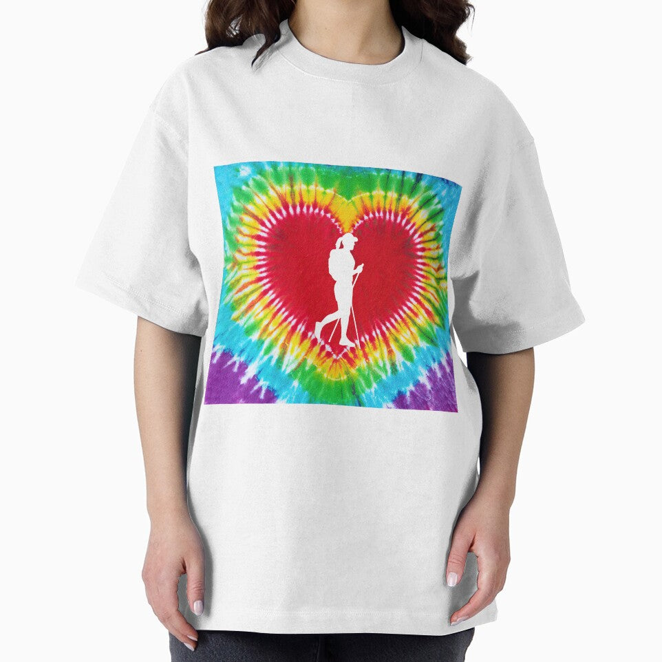 Hiking Tie Dye Heart Art by SweetTea4U