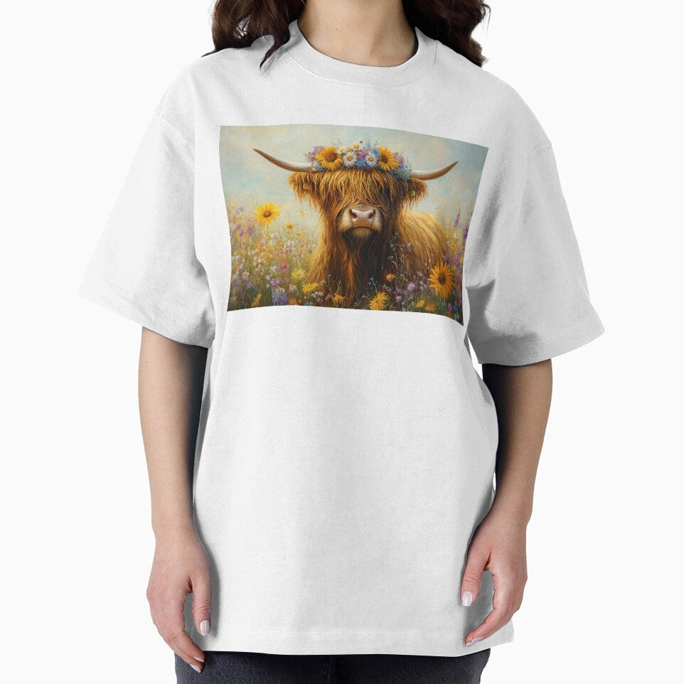Highland Cow Floral by thewandswant