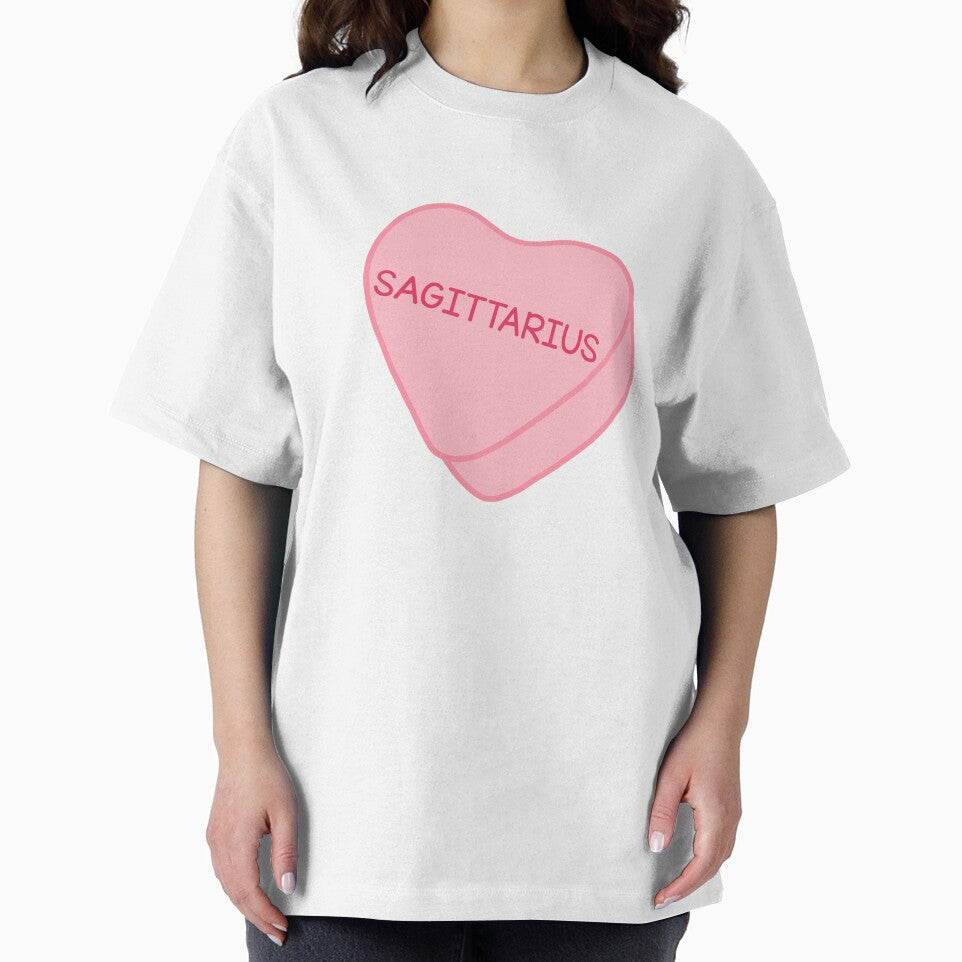 Sagittarius Pink Candy Heart Sweet Heart Cute by SlimyFish
