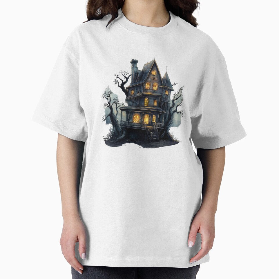 Creepy Haunted House Halloween Sticker by GameWeave