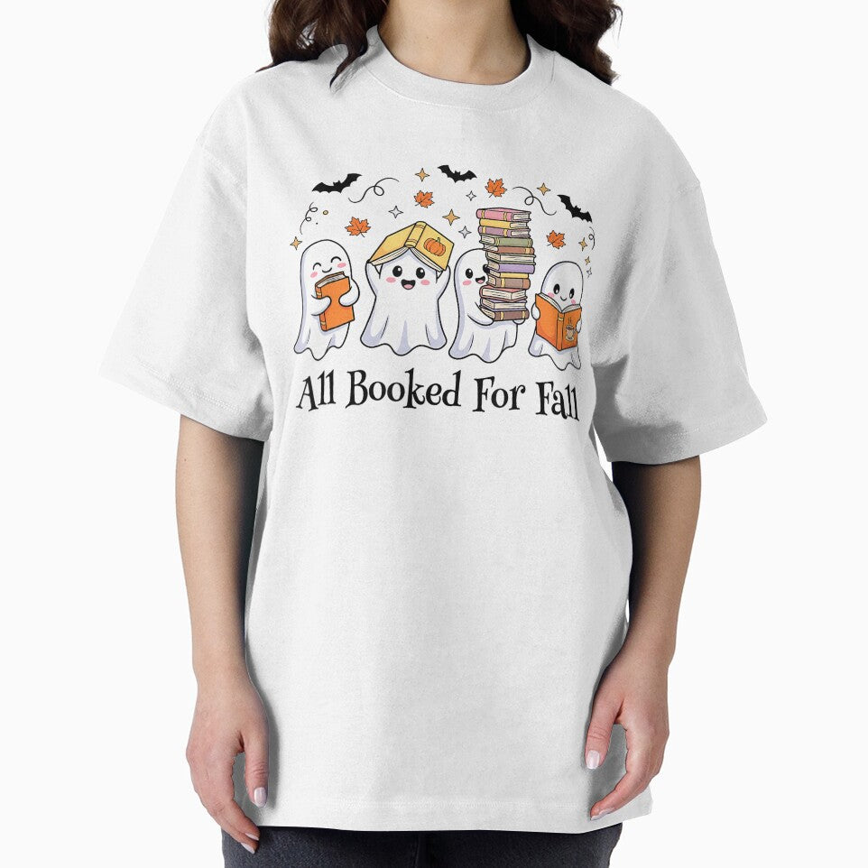 All Booked for Fall Cute Ghost Book Lover Halloween by NoeValdric