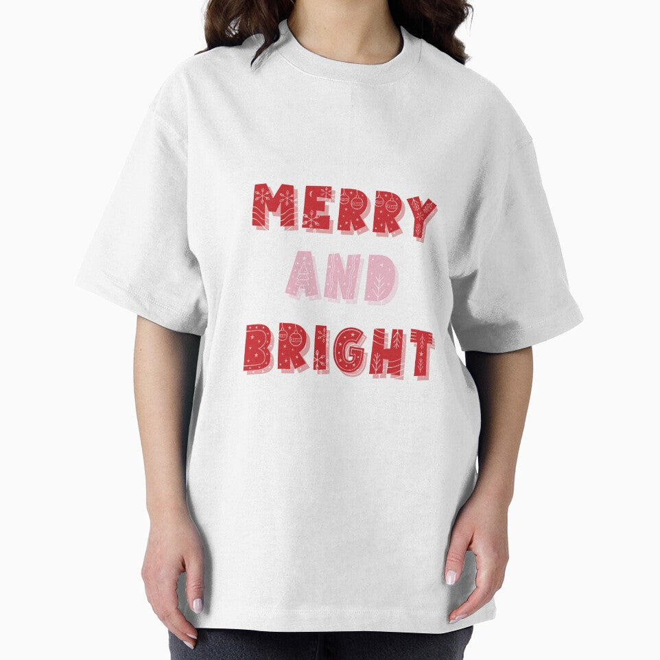 Merry and Bright, Merry Christmas, Christmas, Holiday Season, Pink by Magic Love Art Print