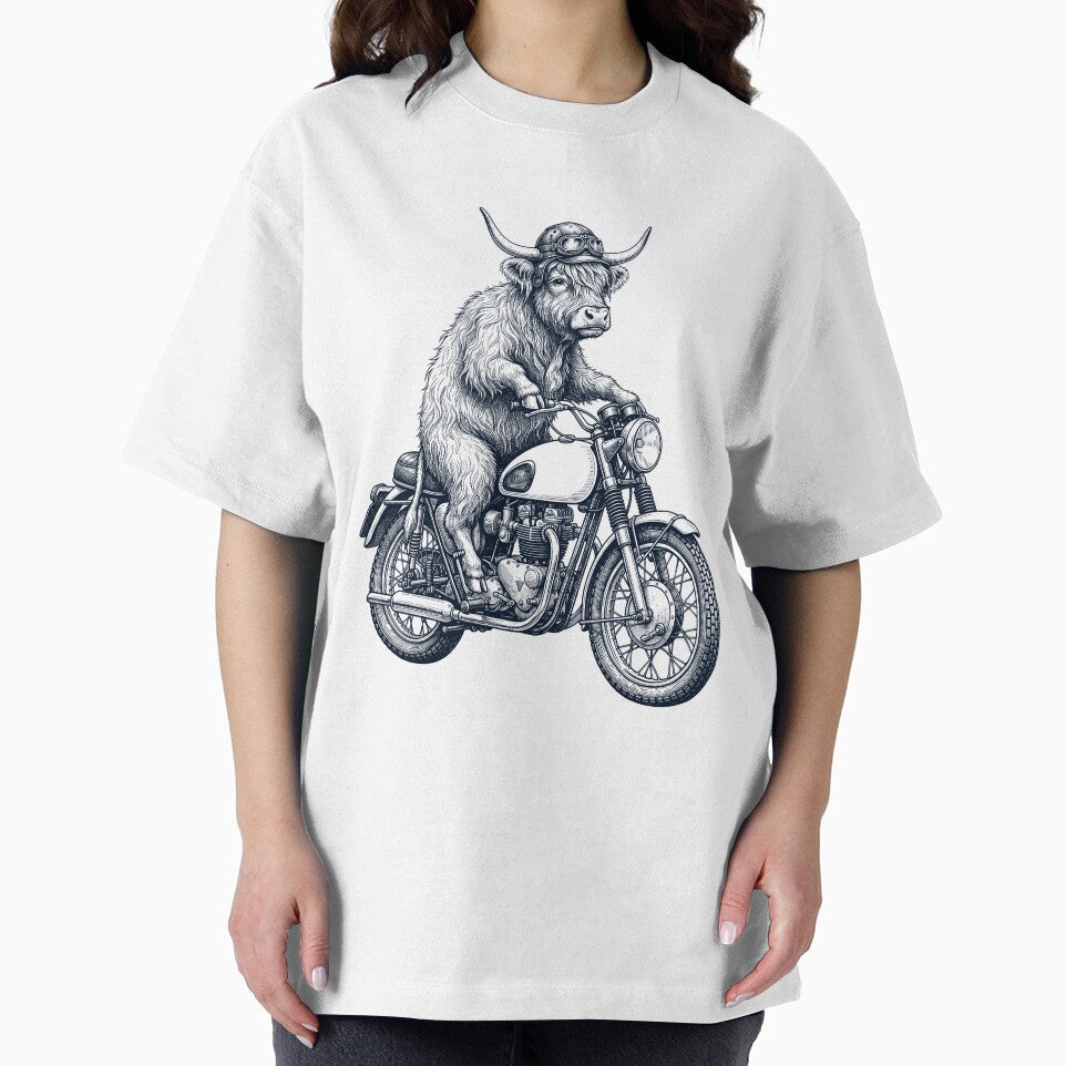 Funny Highland Cow Motorcycle Motorbike Animal Lover by dian-rody-crest