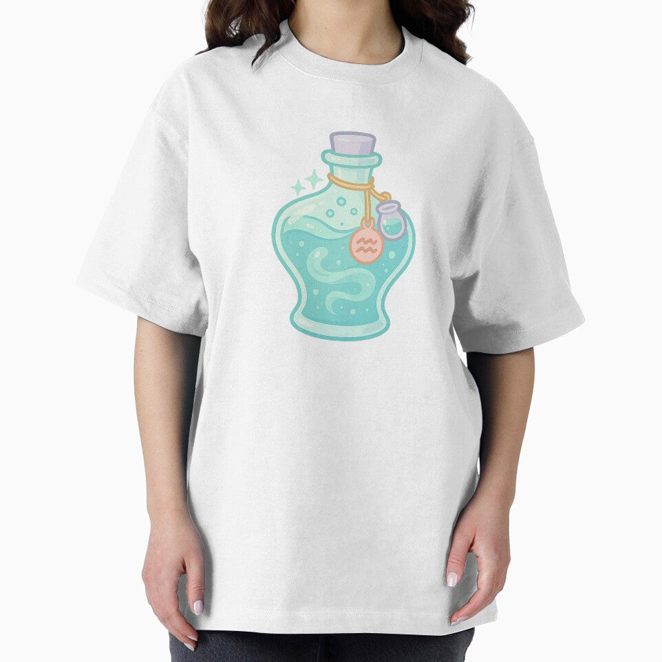 Aquarius Spell Bottle | Cute Zodiac Sticker | Cute Astrology Art | Aquarius Aesthetic | Zodiac Art by HerDreamCodes