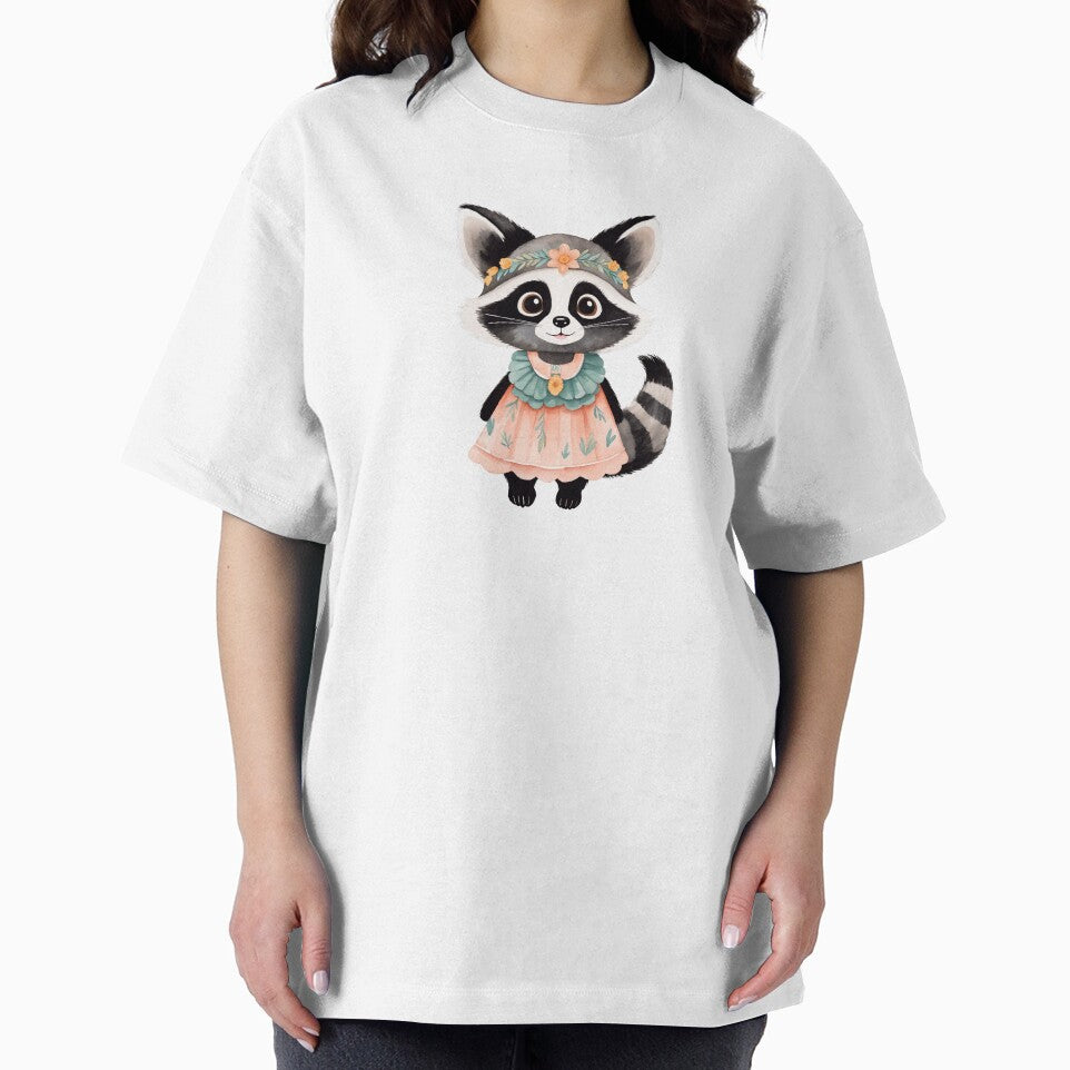 Dreamy Watercolor Raccoon Fashion by Victoria Riabov