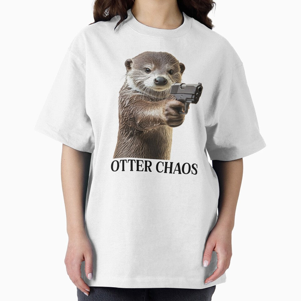 Otter Chaos Funny Angry Otter by RockFireMerch
