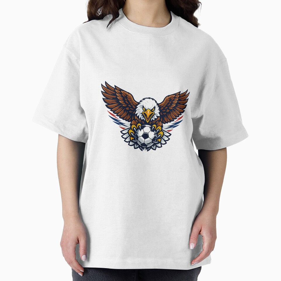 USA Eagle Soccer T-Shirt | Patriotic Football Design by wizooo411