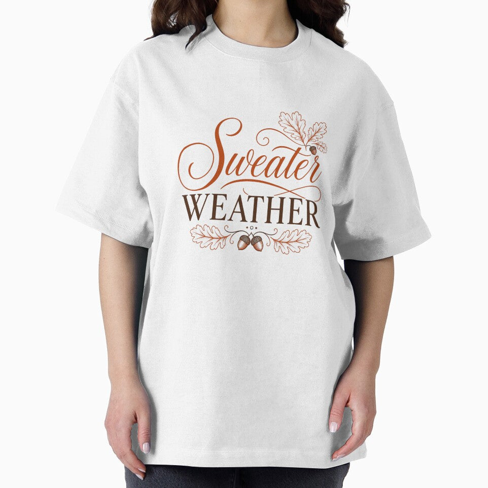 Sweater Weather Autumn Calligraphy Quote by OlesiaCraft
