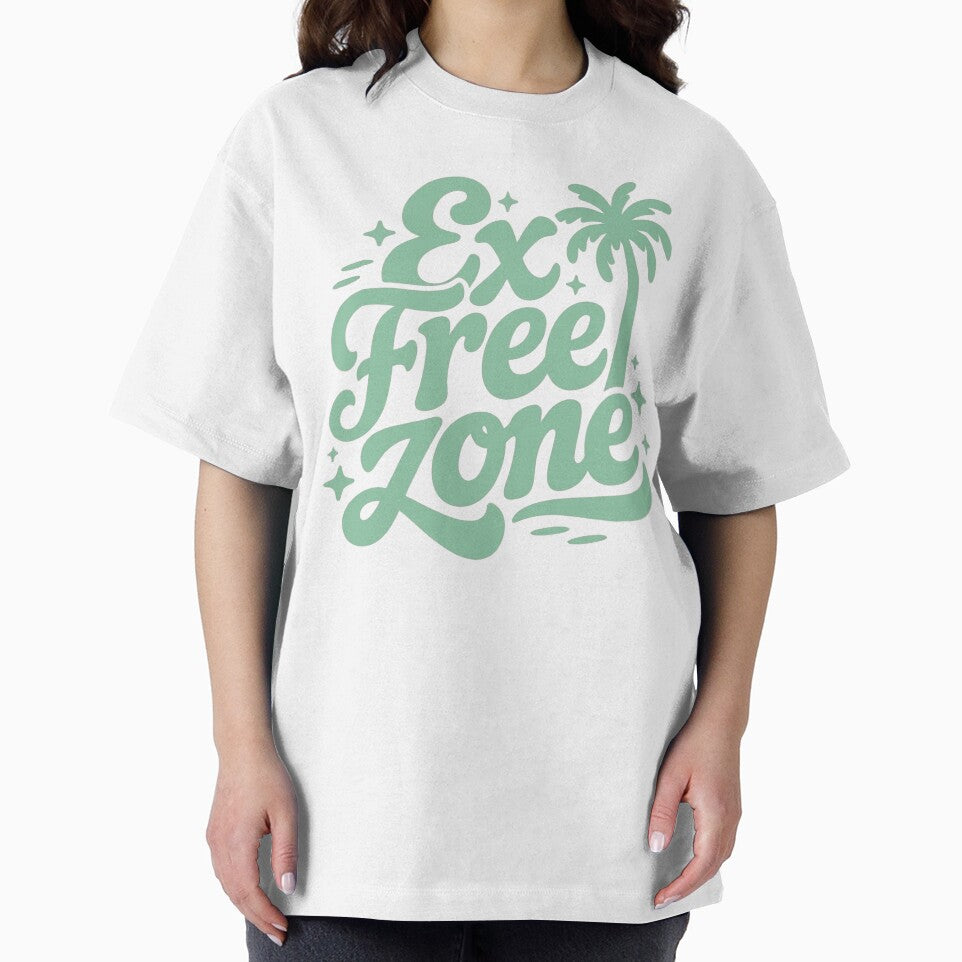 Ex Free Zone Retro Typography, No Ex Energy, Breakup Glow Up, Toxic Free Era by thesplitshop