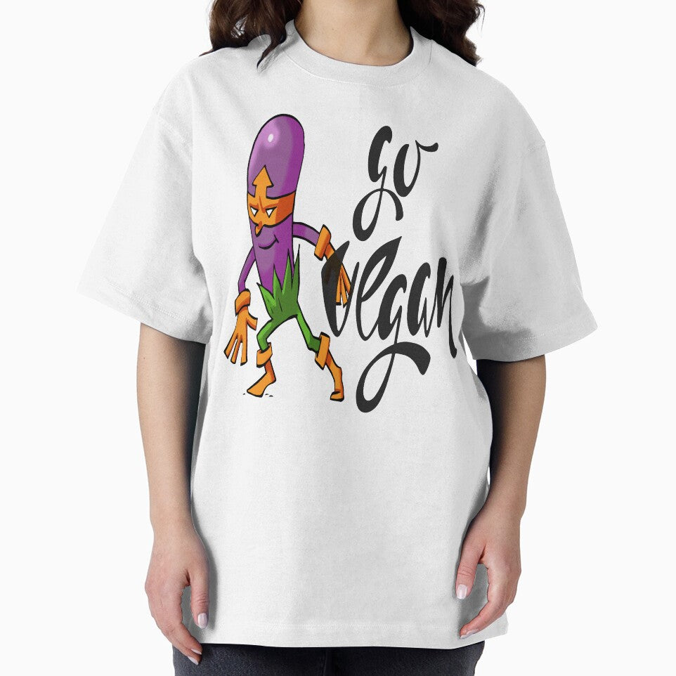 Go Vegan Purple Eggplant Foodietoon Superhero Aubergine Brinjal by ProjectX23