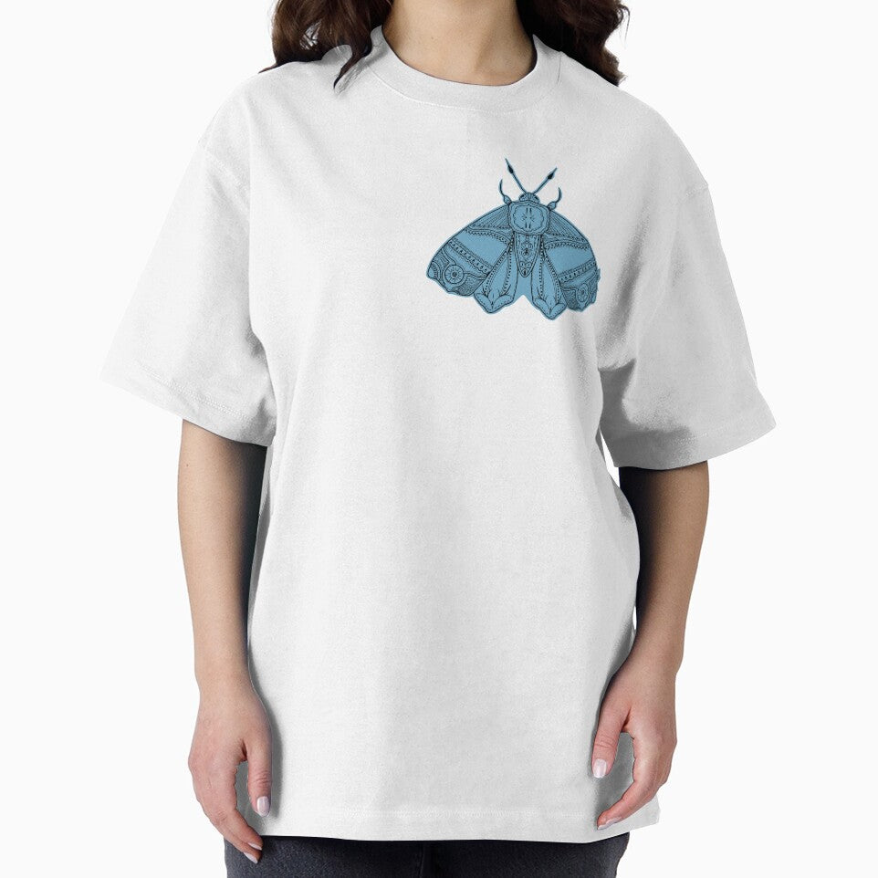 Bohemian Tribal Henna Moth- Depression Blue by LordGraceArt
