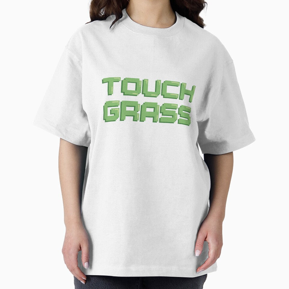 Touch Grass Gaming Quote Pixel Art Decal by averyspecialrodent