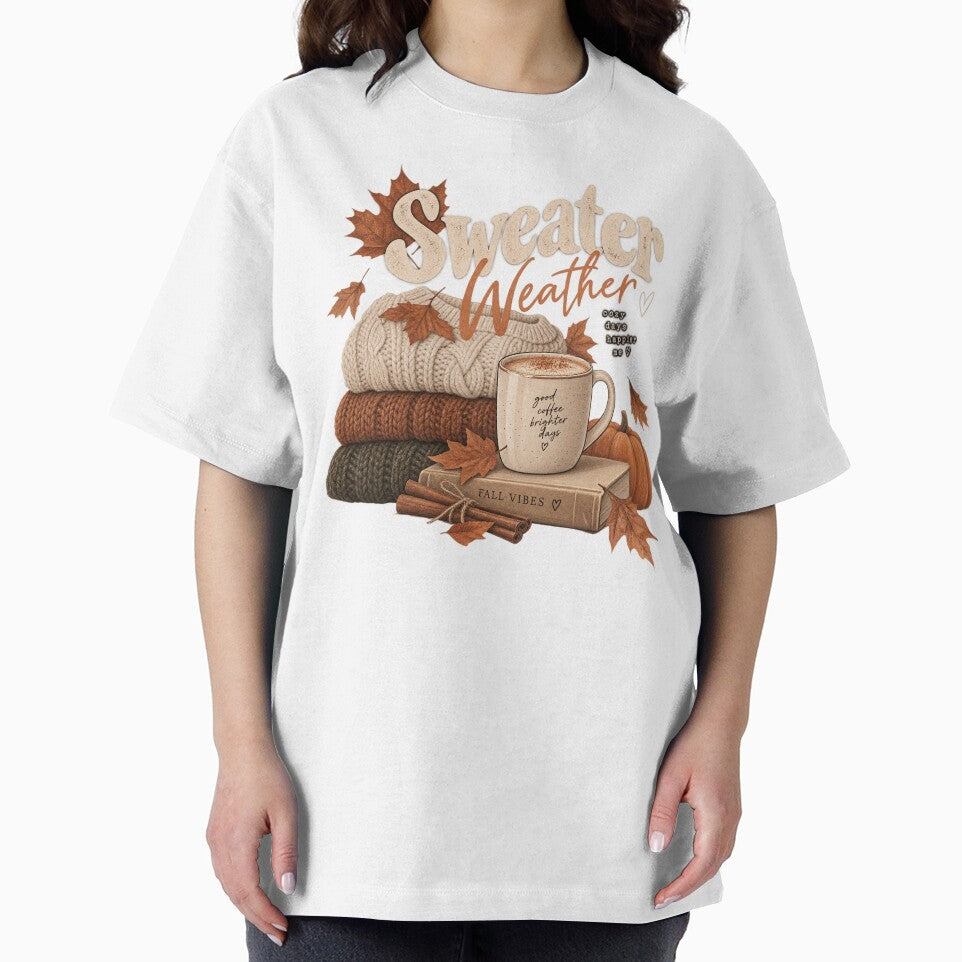 Sweater Weather Cozy Fall – Autumn Coffee & Knit Aesthetic Design by 1DreamerShop
