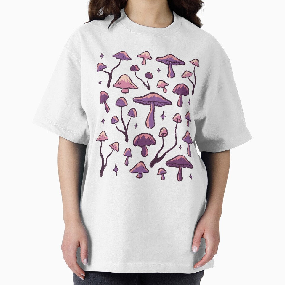Whimsy Mushrooms with Stars by SaraLouArt