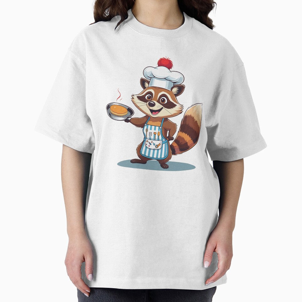 Cute Raccoon Chef Cooking Pancakes | Funny Animal Art by raccoonmerch