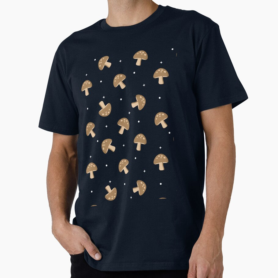 Cute Beige Pastel Mushroom Pattern Description by MathuraPresent