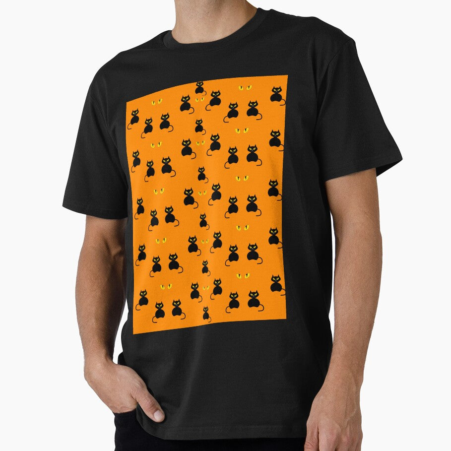 Halloween Black Cat Pattern by Sartoris Art