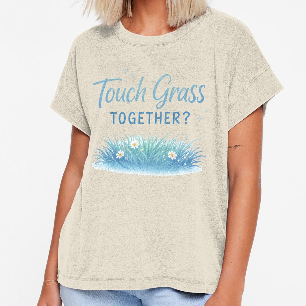 Touch Grass Together Cute Nature Date by AnnDesignStudio