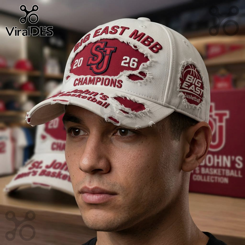 St. John’s Red Storm 2026 Big East Champions Distressed Cap