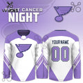 St. Louis Blues Hockey Fights Cancer Purple Jersey Limited Edition