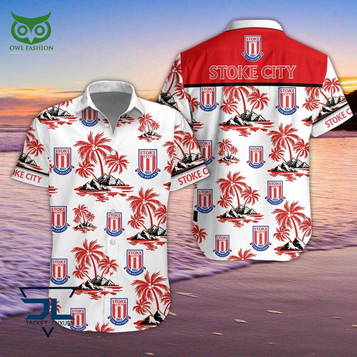 Stoke City F.C Premier League Championship Hawaiian Shirt Shorts