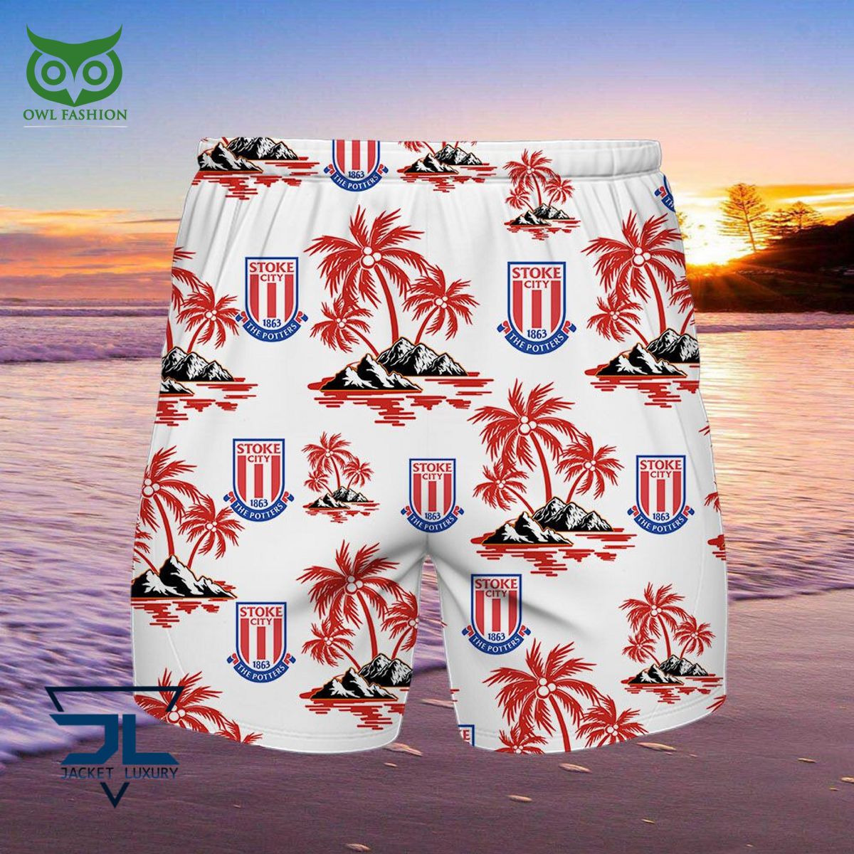 Stoke City F.C Premier League Championship Hawaiian Shirt Shorts
