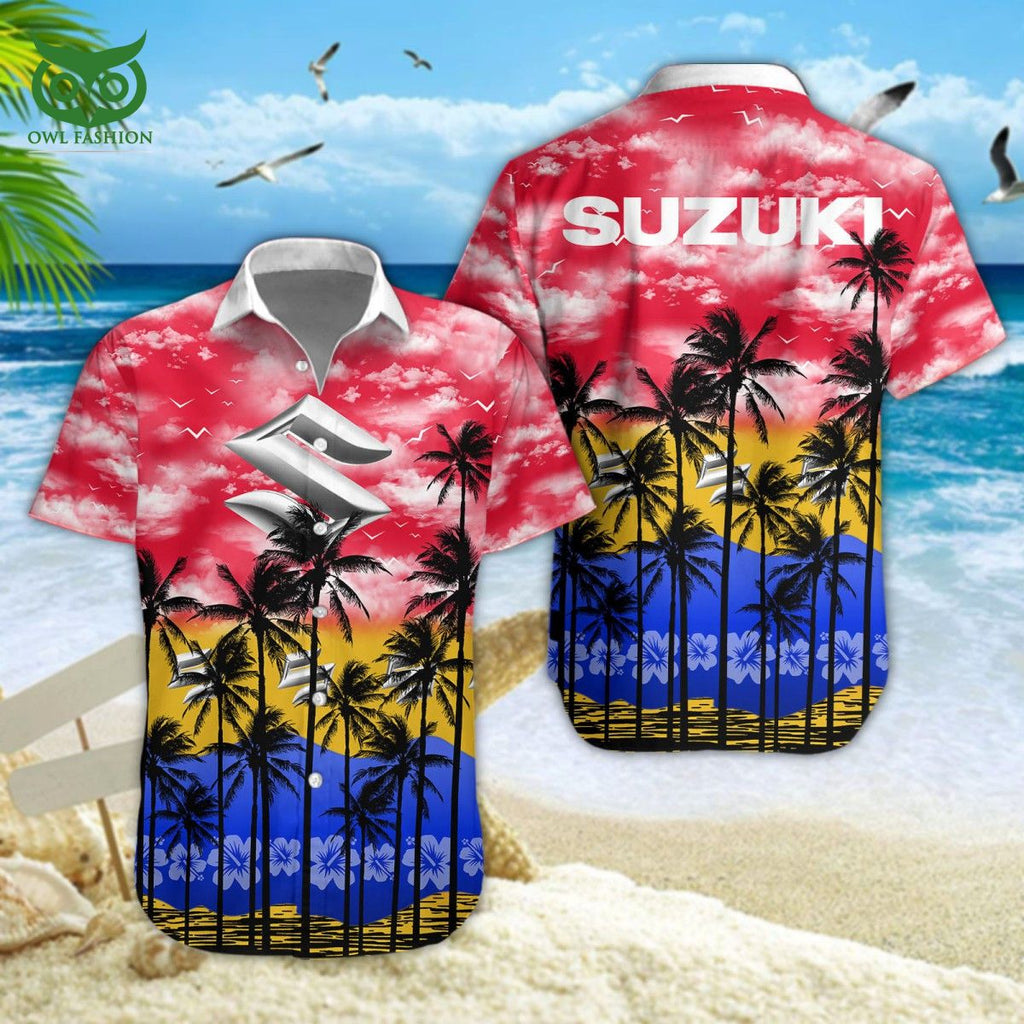 Suzuki Blue Trending Car Brand Hawaiian Shirt Short