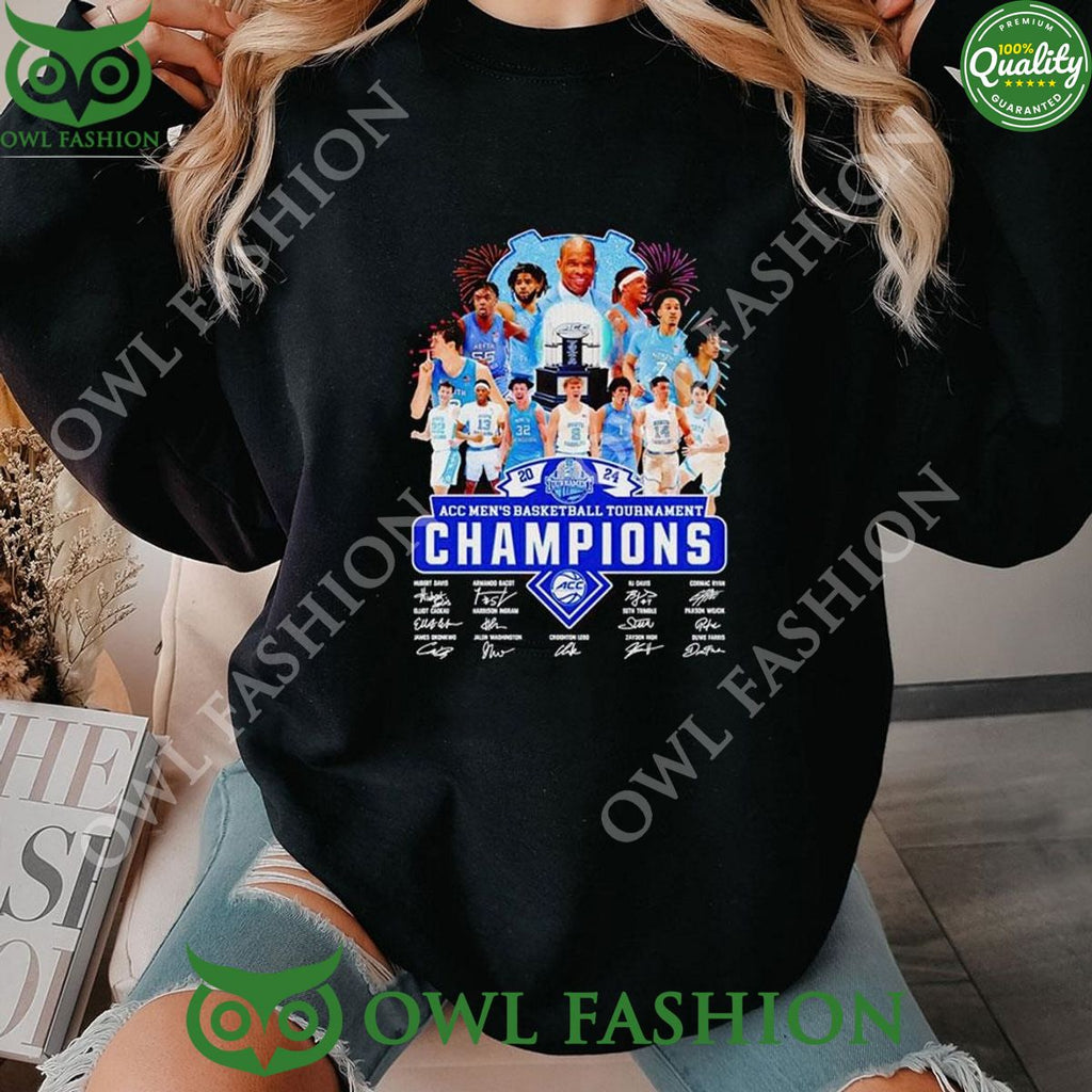 Tar Heels 2024 Acc Men’s Basketball Tournament Champions Tee Shirt