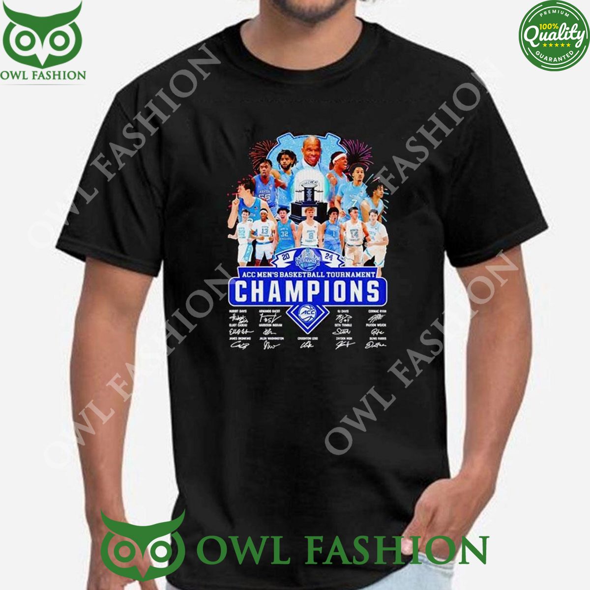 Tar Heels 2024 Acc Men’s Basketball Tournament Champions Tee Shirt