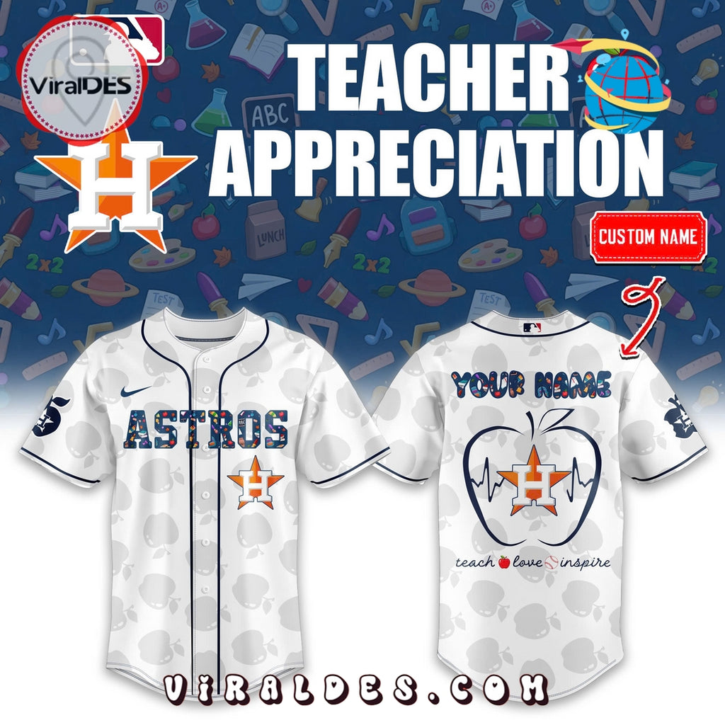Teacher Appreciation x Houston Astros Baseball Jersey