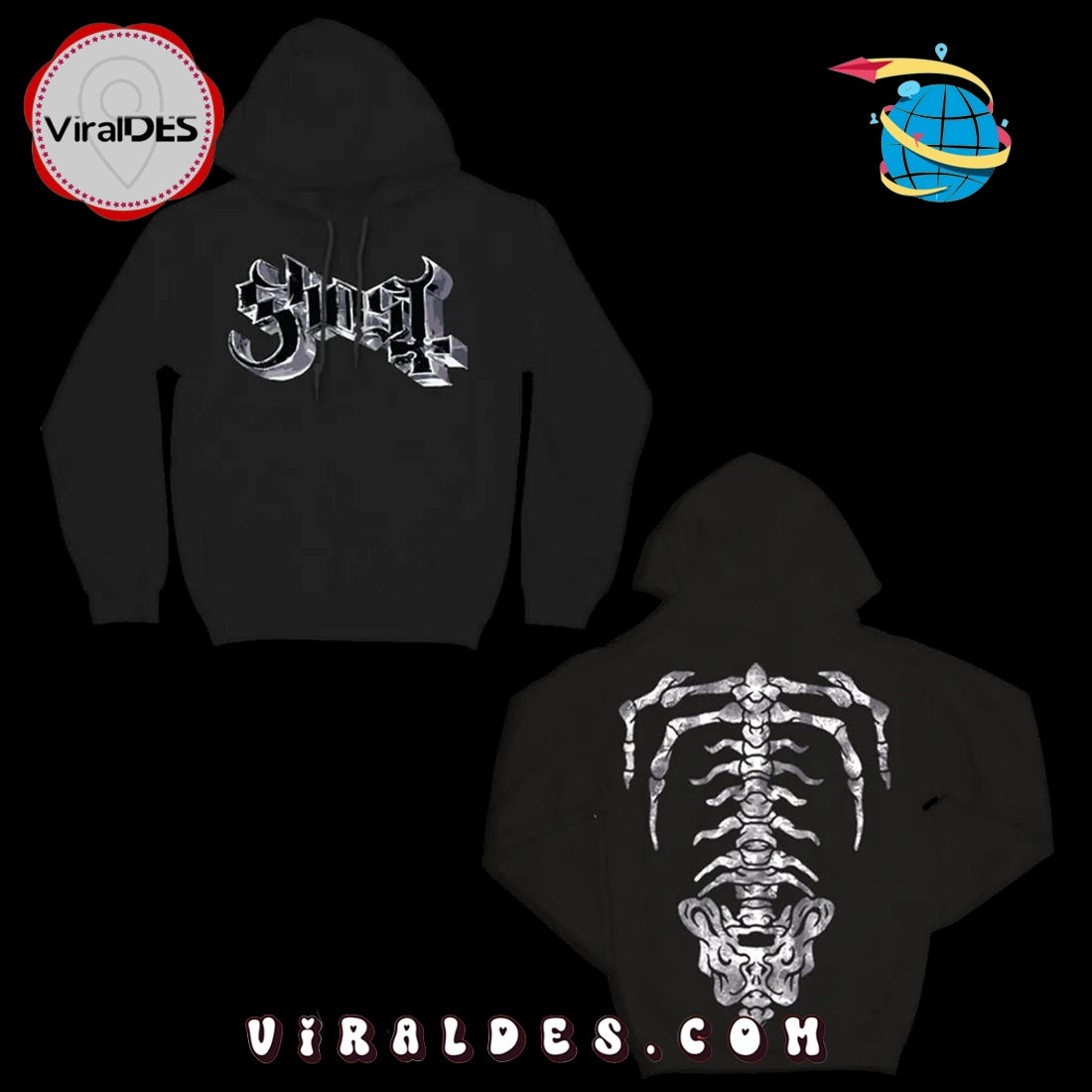 The Band Ghost Tremendously Locked In Black Hoodie
