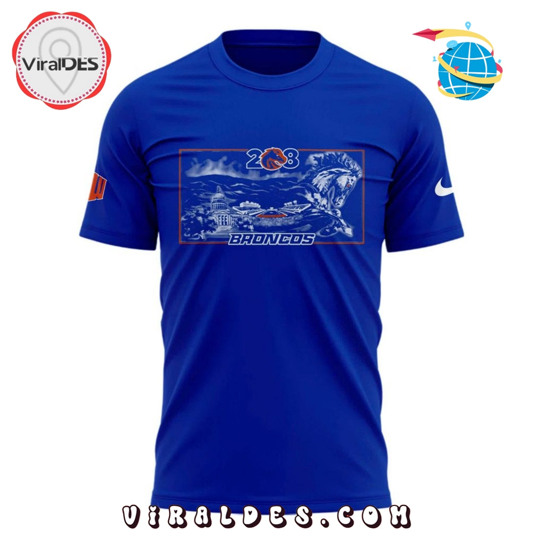 The Front Porch of Idaho Blue Football Shirt