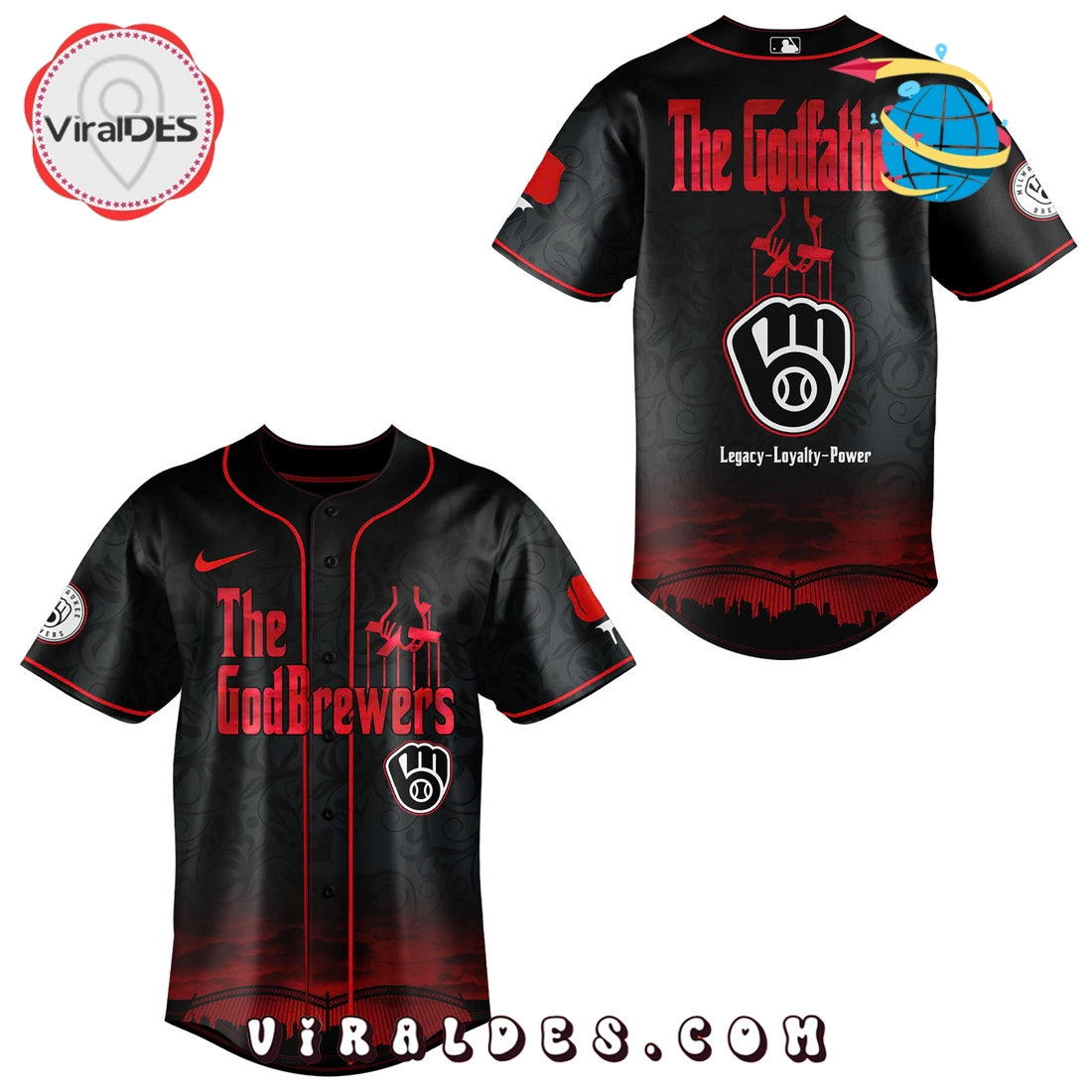 The Godfather 2025 x Milwaukee Brewers Baseball Jersey