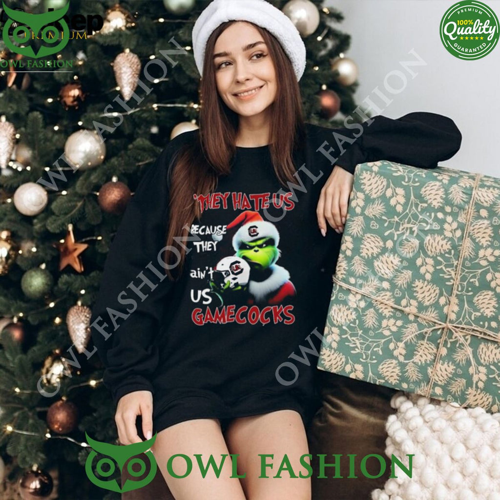 They Hate Us Because Ain’t Us South Carolina Gamecocks Santa Grinch Christmas T-Shirt