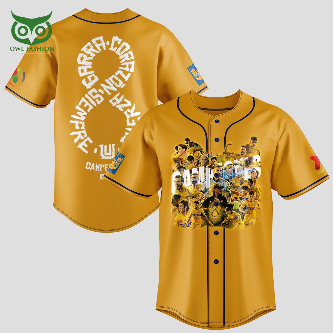 Tigres UANL Campeón Liga Mx 2023 Concacaf Champions League 3D Shirt