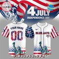 Toronto Blue Jays Custom Independence Day Baseball Jersey