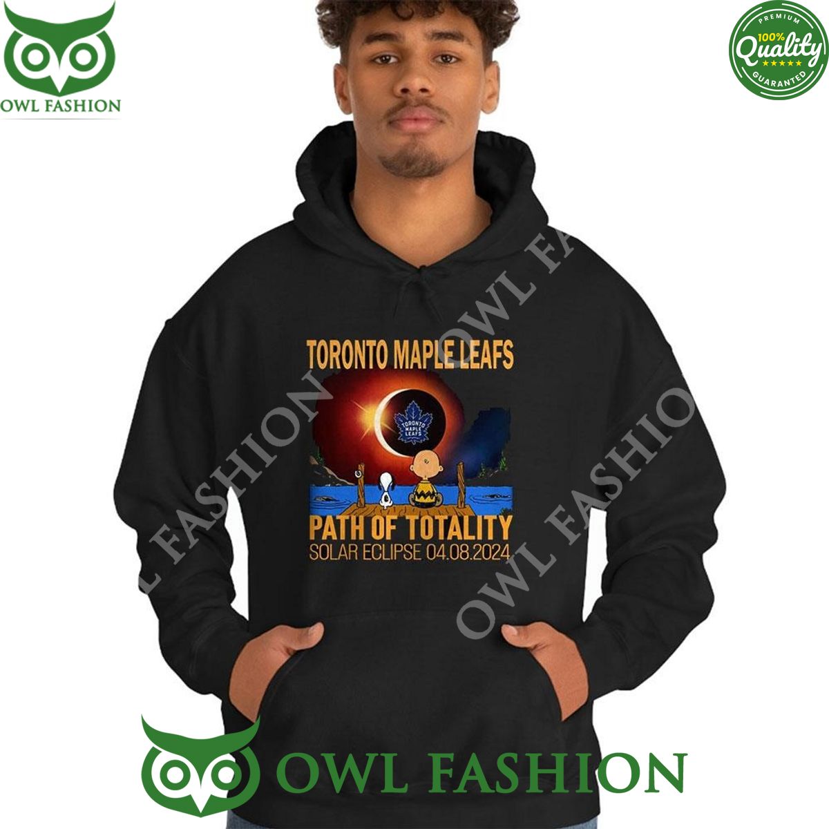 Toronto Maple Leafs Path Of Totality Solar Eclipse NHL 2024 Sweatshirt