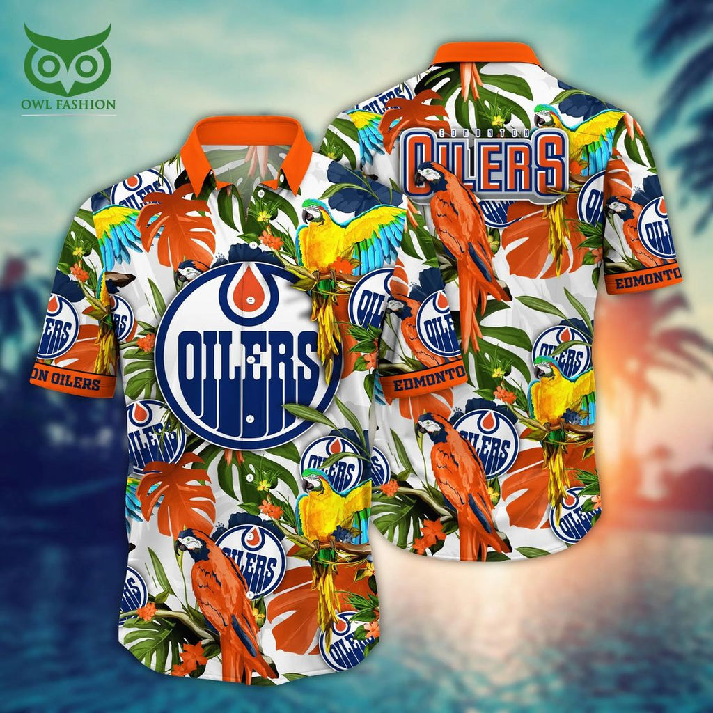 Trending Edmonton Oilers NHL Flower Floral Hawaiian Shirt