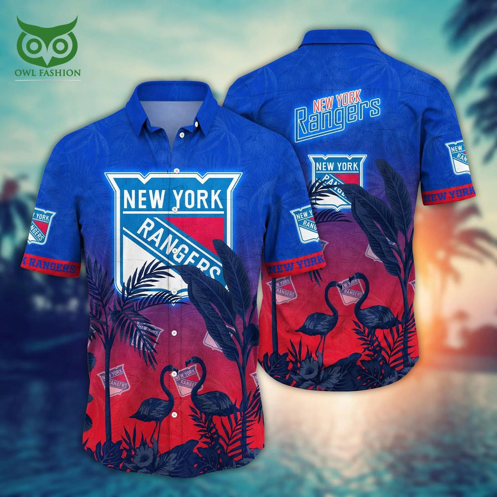 Trending NHL New York Rangers Floral Flower Hawaiian Shirt