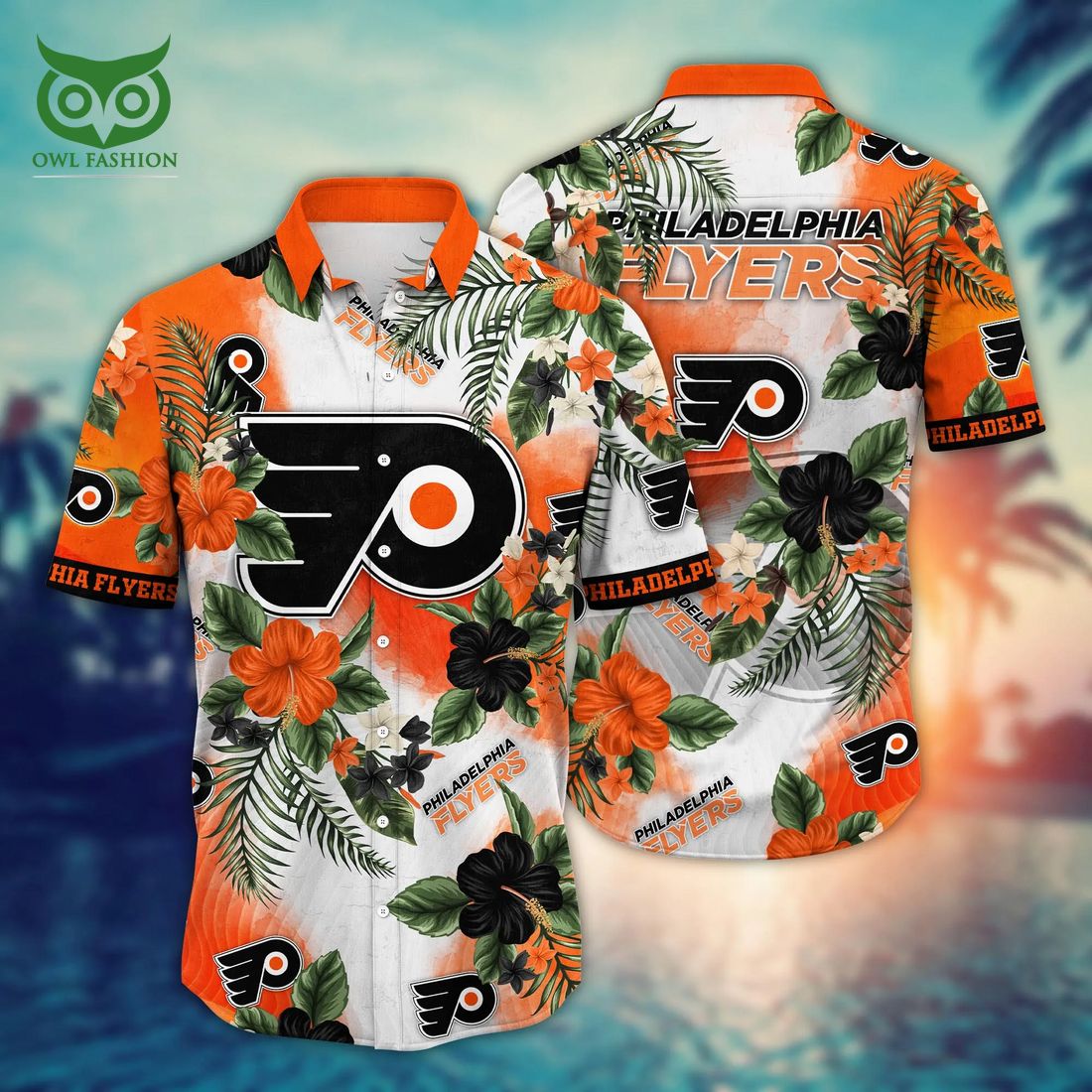 Trending Philadelphia Flyers NHL Flower Floral Hawaiian Shirt