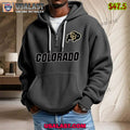 Colorado Buffaloes Waffle Half Zip Hoodie